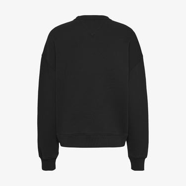  Tommy Jeans Bxy Badge Crew Kadın Siyah Sweatshirt