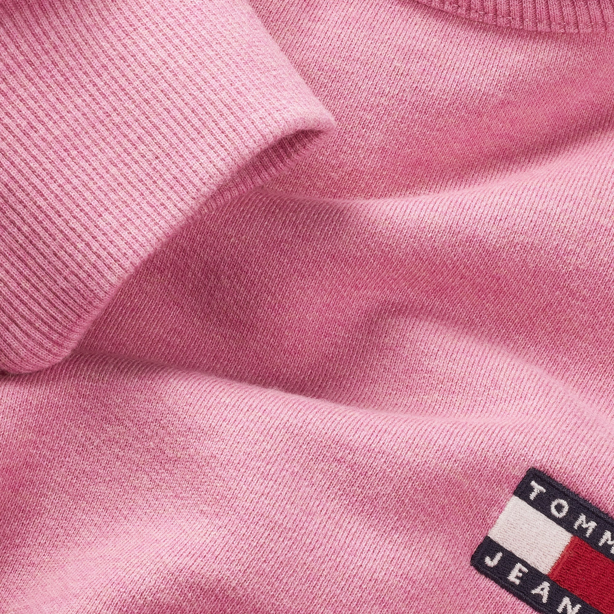 Tommy Jeans Bxy Badge Crew Kadın Pembe Sweatshirt