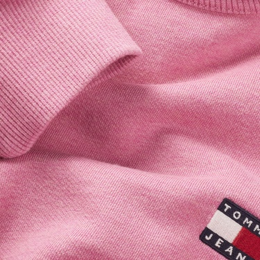  Tommy Jeans Bxy Badge Crew Kadın Pembe Sweatshirt
