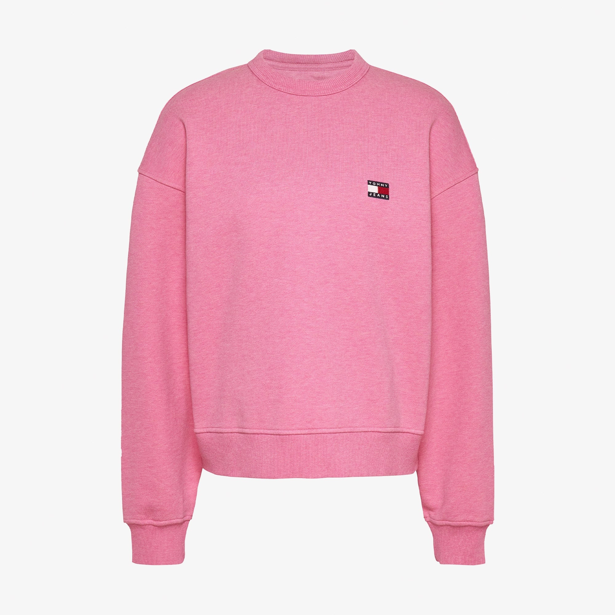 Tommy Jeans Bxy Badge Crew Kadın Pembe Sweatshirt