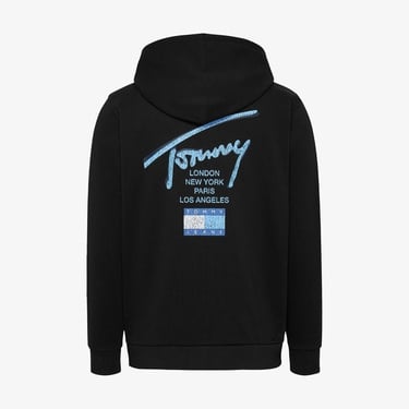  Tommy Jeans Reg Sig Twist Zipthru Ext Erkek Siyah Sweatshirt