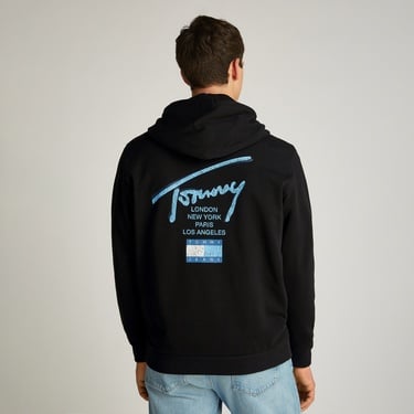  Tommy Jeans Reg Sig Twist Zipthru Ext Erkek Siyah Sweatshirt