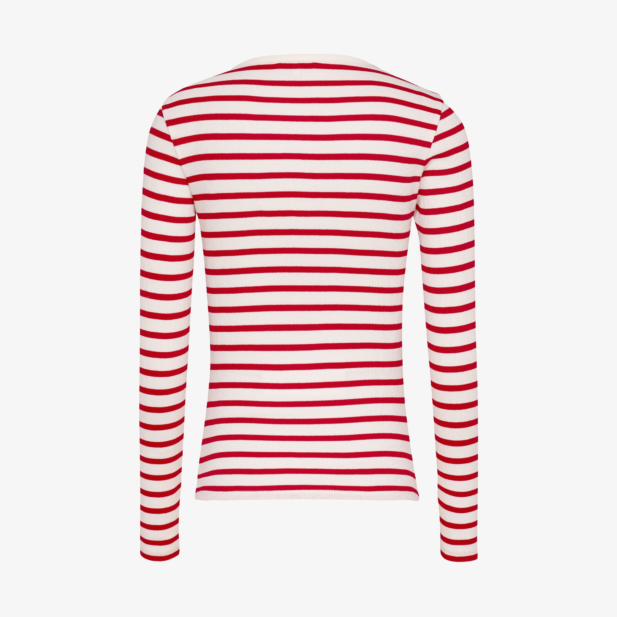 Tommy Jeans Button Rib C-Neck Kadın Kırmızı T-Shirt