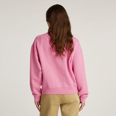  Tommy Jeans Bxy Badge Crew Kadın Pembe Sweatshirt