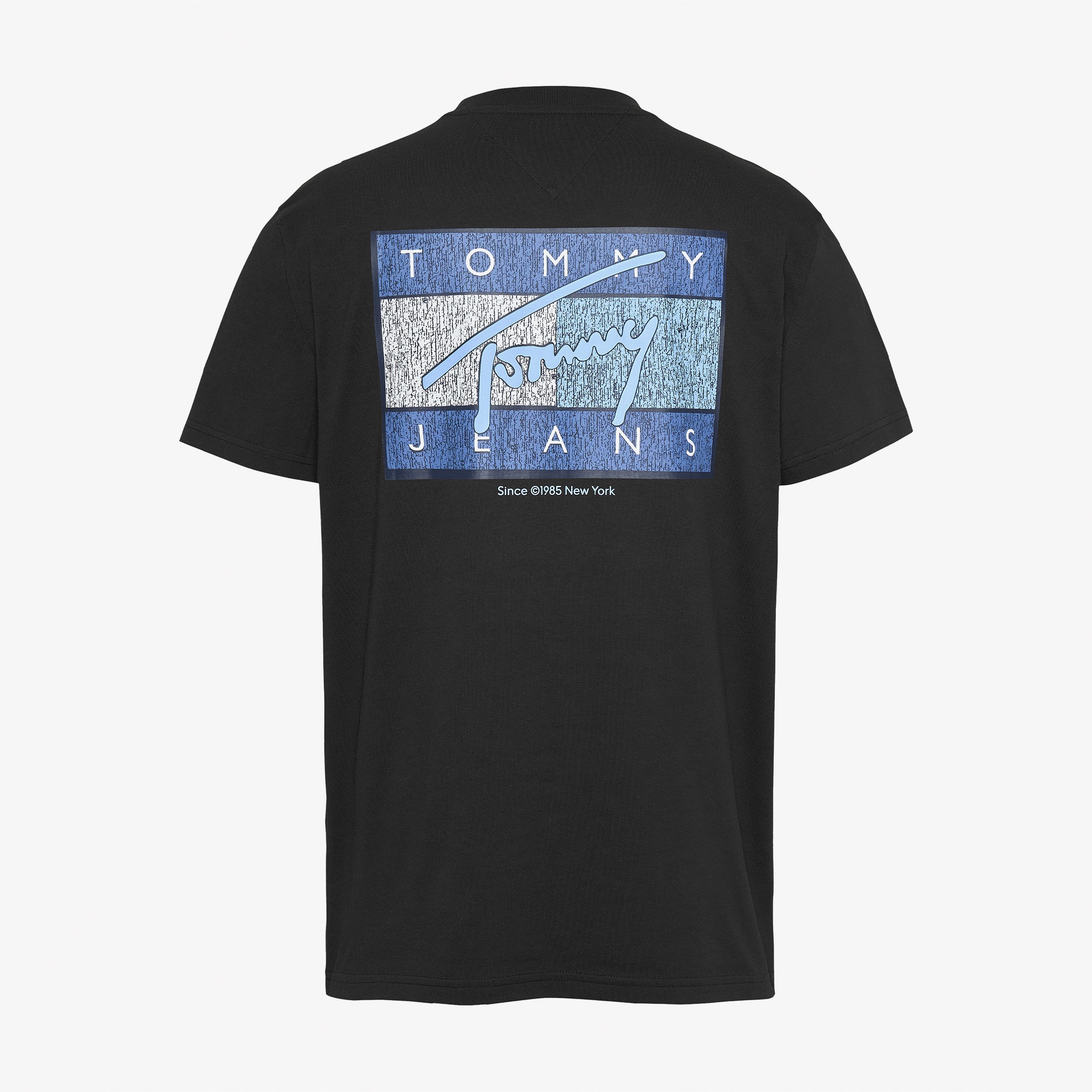 Tommy Jeans Reg Rwb Flag Ext Erkek Siyah T-Shirt