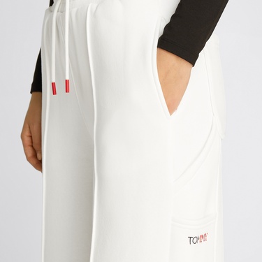  Tommy Jeans Rwb Graphic Terry Kadın Beyaz Eşofman Altı