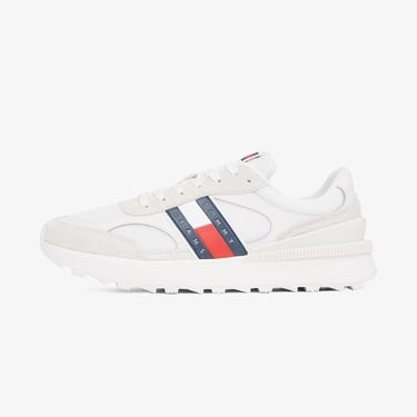  Tommy Hilfiger Technical Runner Ess Erkek Beyaz Sneaker