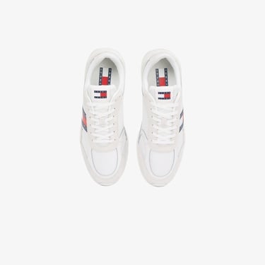  Tommy Hilfiger Technical Runner Ess Erkek Beyaz Sneaker