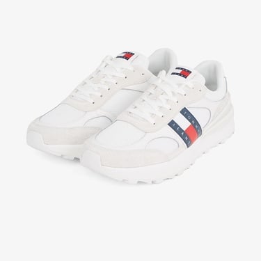  Tommy Hilfiger Technical Runner Ess Erkek Beyaz Sneaker