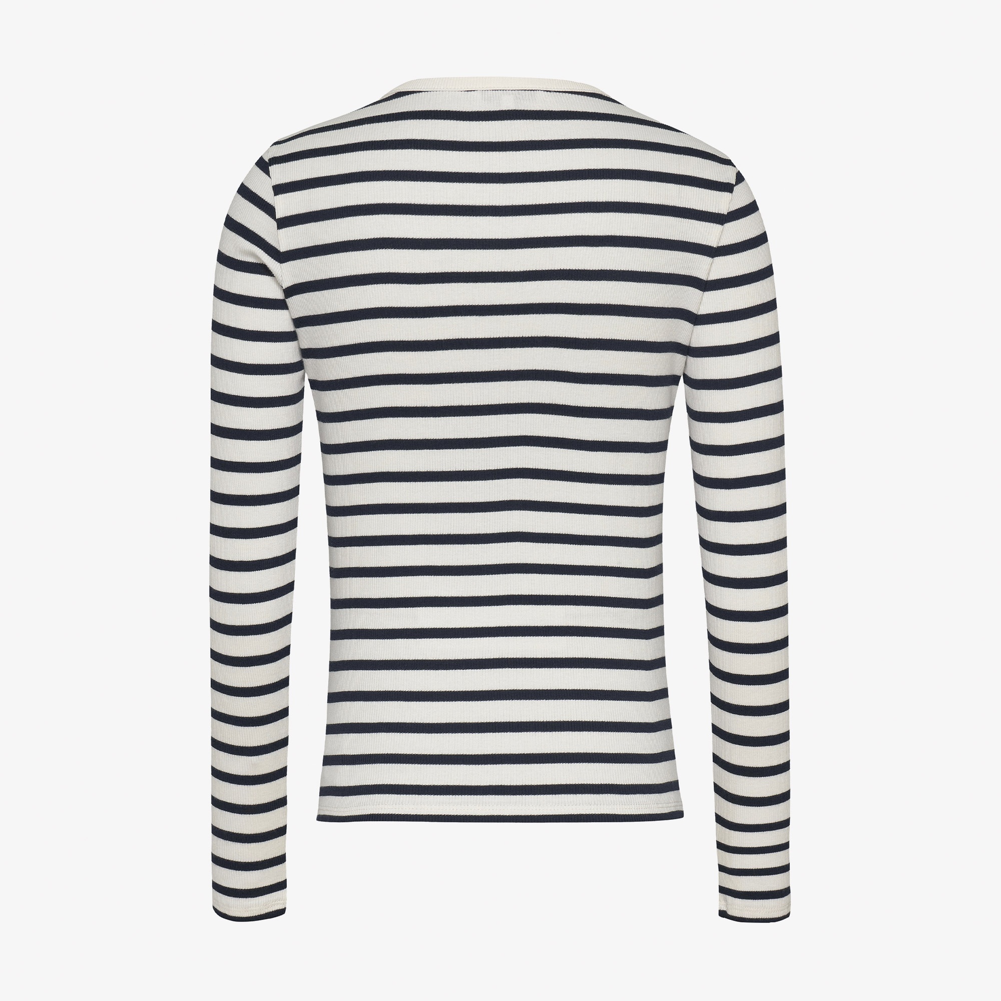 Tommy Jeans Button Rib C-Neck Kadın Mavi T-Shirt