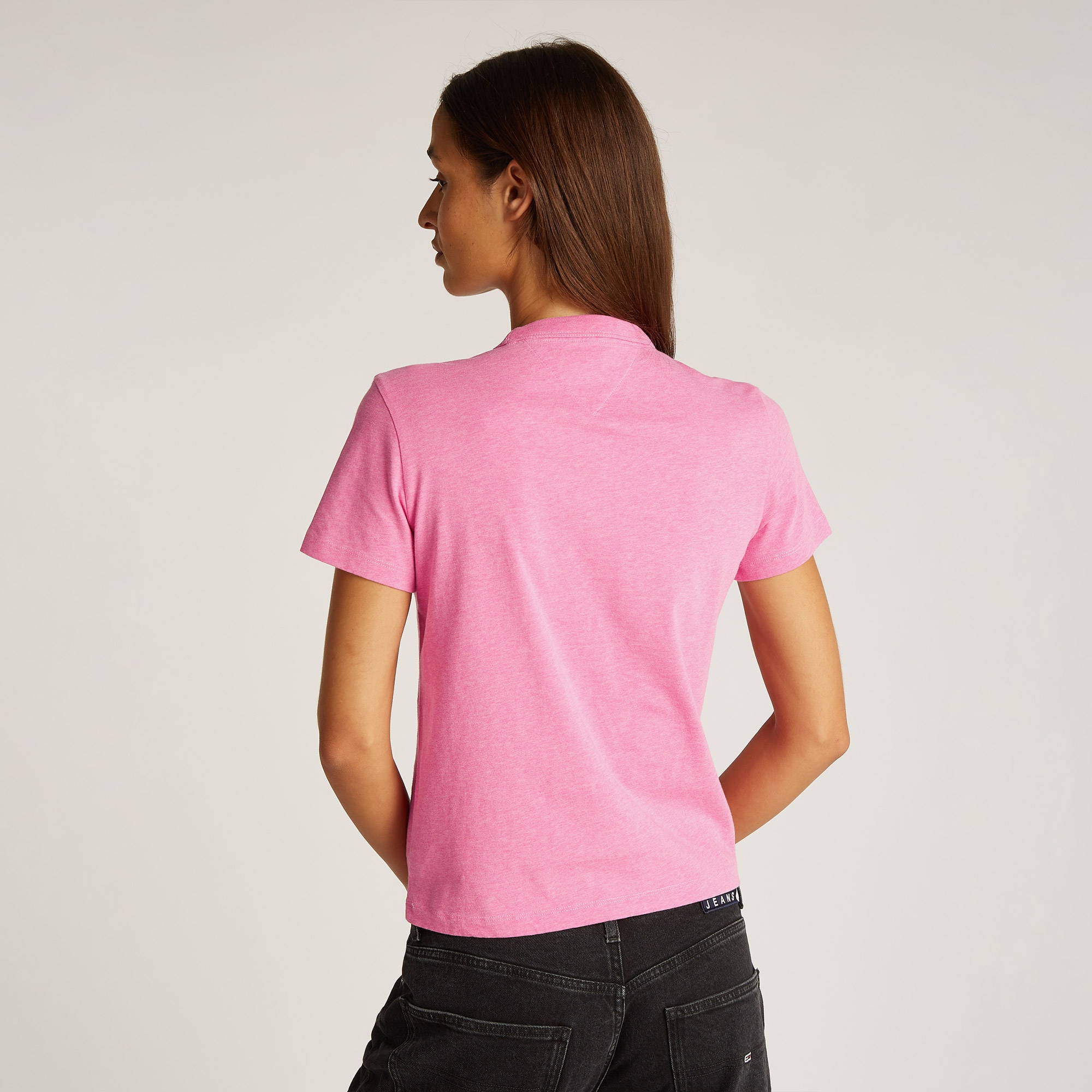 Tommy Jeans Reg Badge Kadın Pembe T-Shirt
