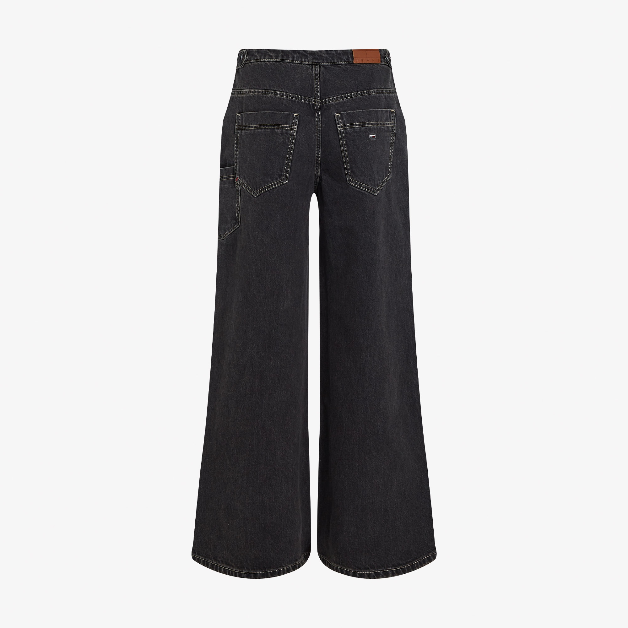 Tommy Jeans Wide Leg Carpenter Washed Kadın Koyu Gri Jean