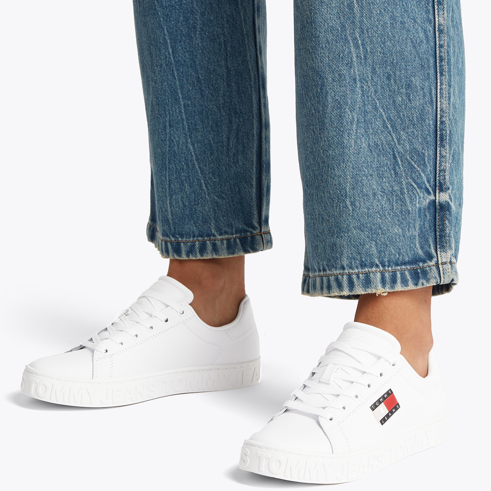 Tommy Hilfiger Logo Kadın Beyaz Sneaker