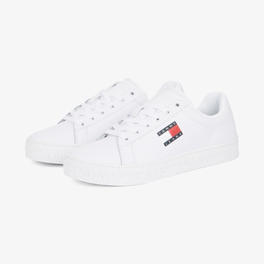  Tommy Hilfiger Logo Kadın Beyaz Sneaker