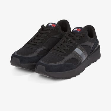  Tommy Hilfiger Technical Runner Ess Erkek Siyah Sneaker
