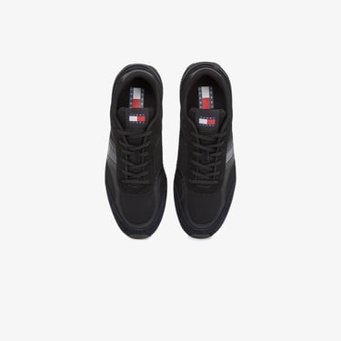  Tommy Hilfiger Technical Runner Ess Erkek Siyah Sneaker