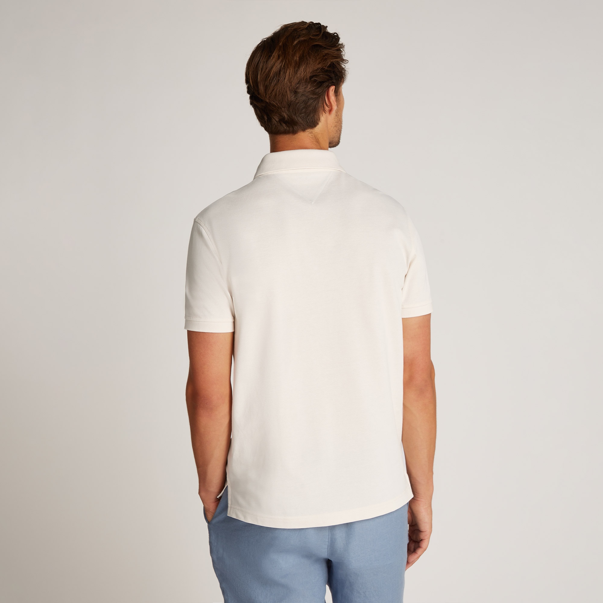 Tommy Hilfiger 1985 Regular Erkek Krem Rengi Polo