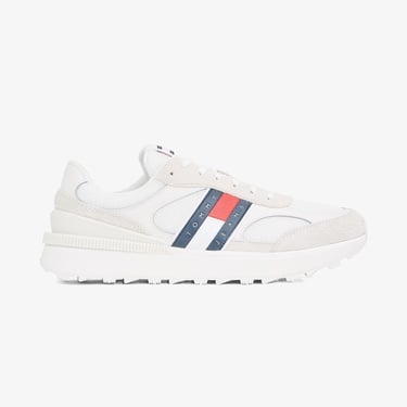  Tommy Hilfiger Technical Runner Ess Erkek Beyaz Sneaker