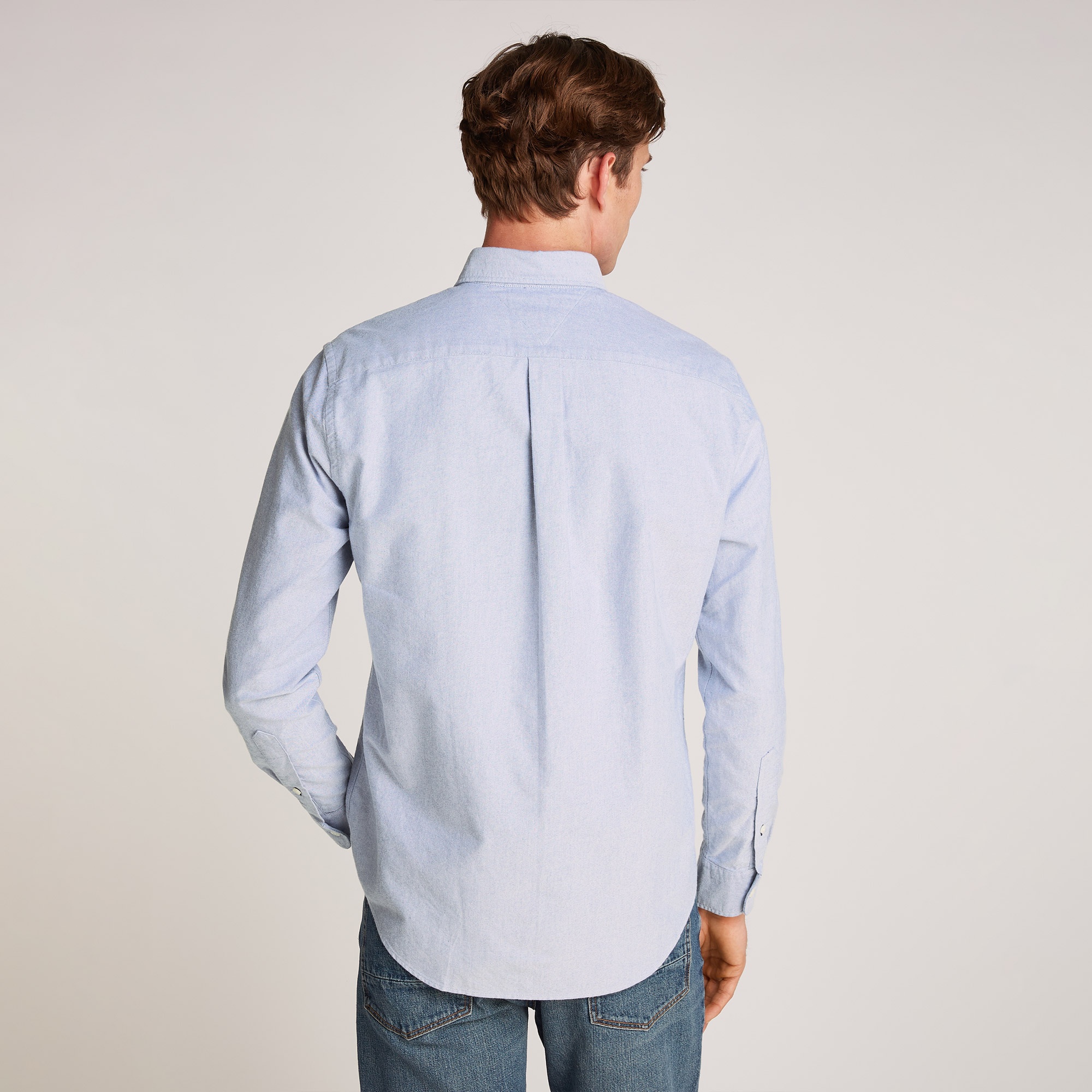 Tommy Hilfiger Solid Heritage Oxford Erkek Mavi Gömlek