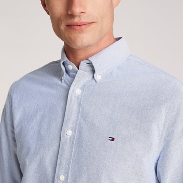  Tommy Hilfiger Solid Heritage Oxford Erkek Mavi Gömlek
