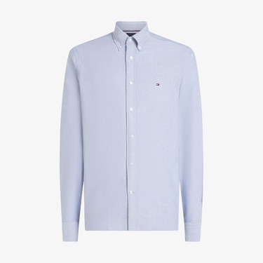  Tommy Hilfiger Solid Heritage Oxford Erkek Mavi Gömlek