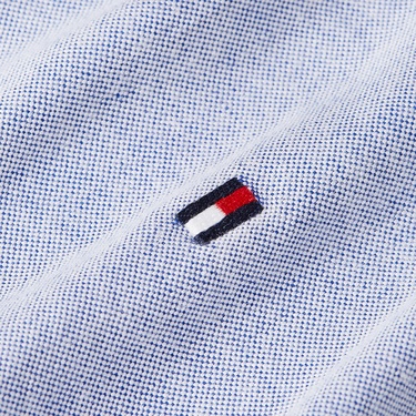  Tommy Hilfiger Solid Heritage Oxford Erkek Mavi Gömlek