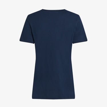  Tommy Hilfiger Reg Corp Logo Kadın Lacivert T-Shirt