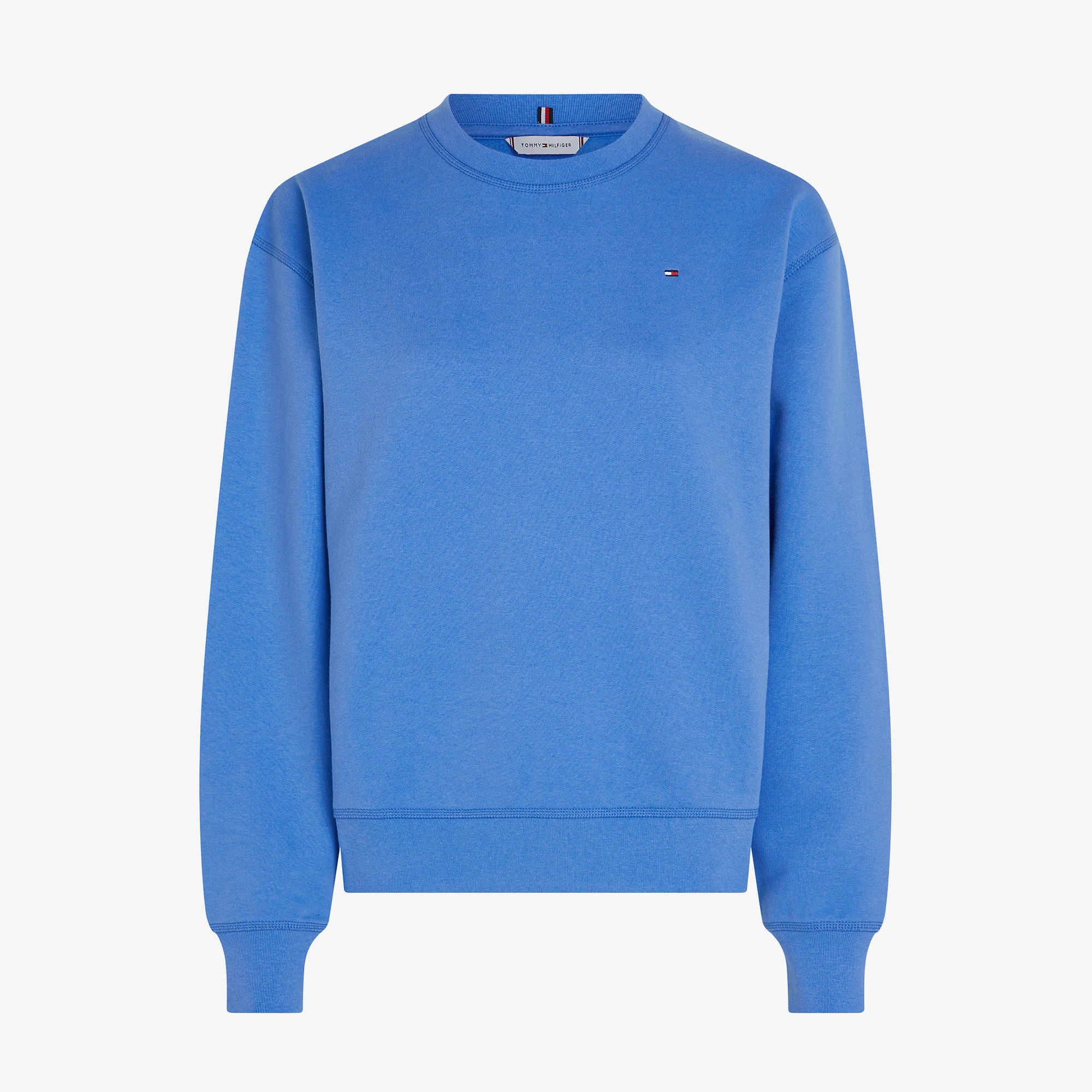 Tommy Hilfiger Reg Flag On Chest Kadın Mavi Sweatshirt