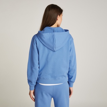  Tommy Hilfiger Reg Varsity Zip Kadın Mavi Sweatshirt