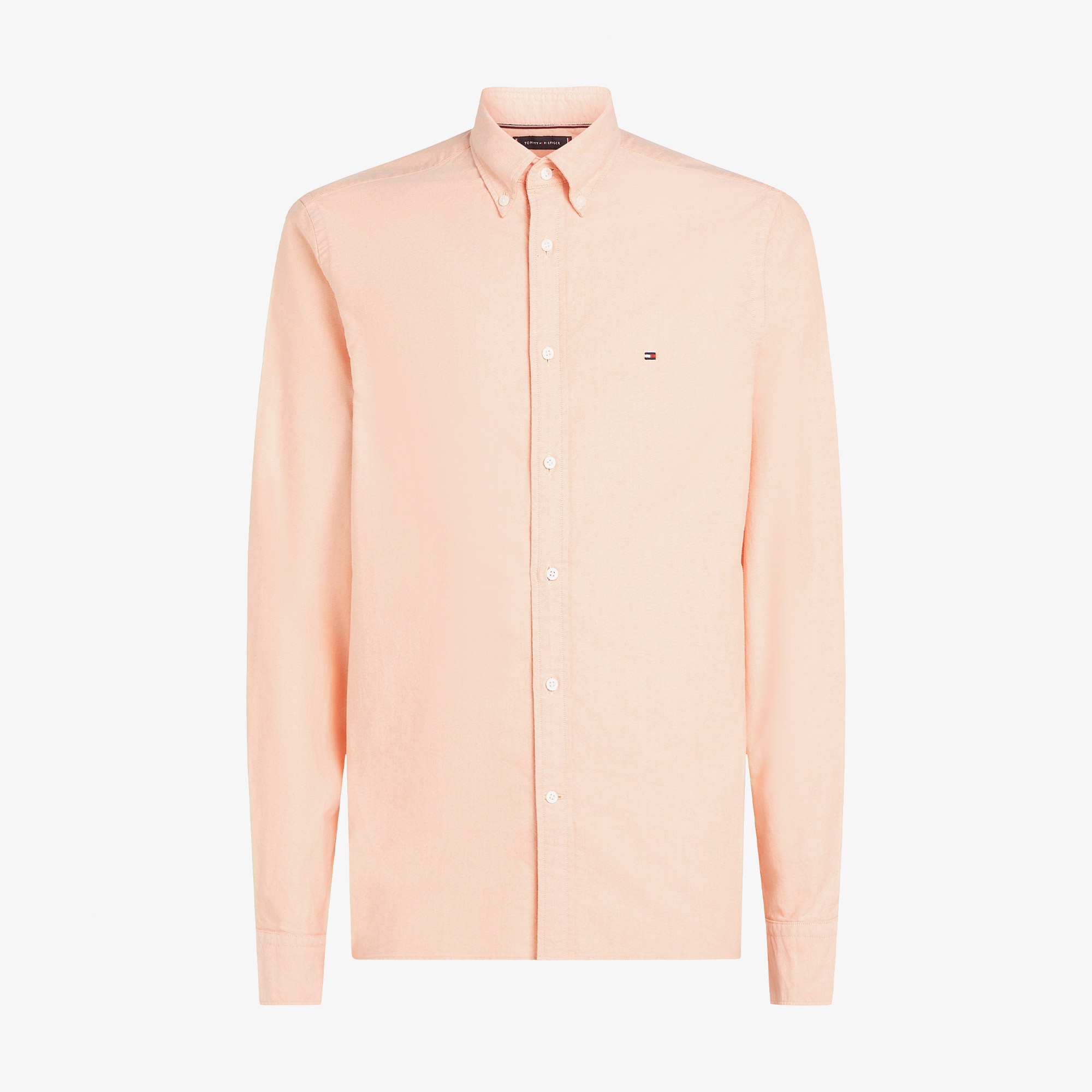 Tommy Hilfiger Solid Heritage Oxford Erkek Turuncu Gömlek