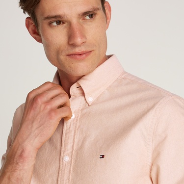  Tommy Hilfiger Solid Heritage Oxford Erkek Turuncu Gömlek