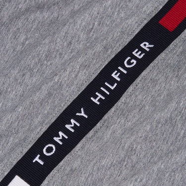 Tommy Hilfiger Chest Insert Erkek Gri T-Shirt