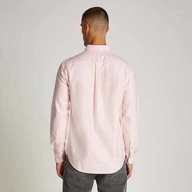  Tommy Hilfiger Heritage Oxford Stripe Erkek Pembe Gömlek