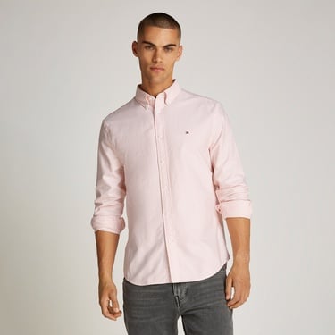  Tommy Hilfiger Heritage Oxford Stripe Erkek Pembe Gömlek
