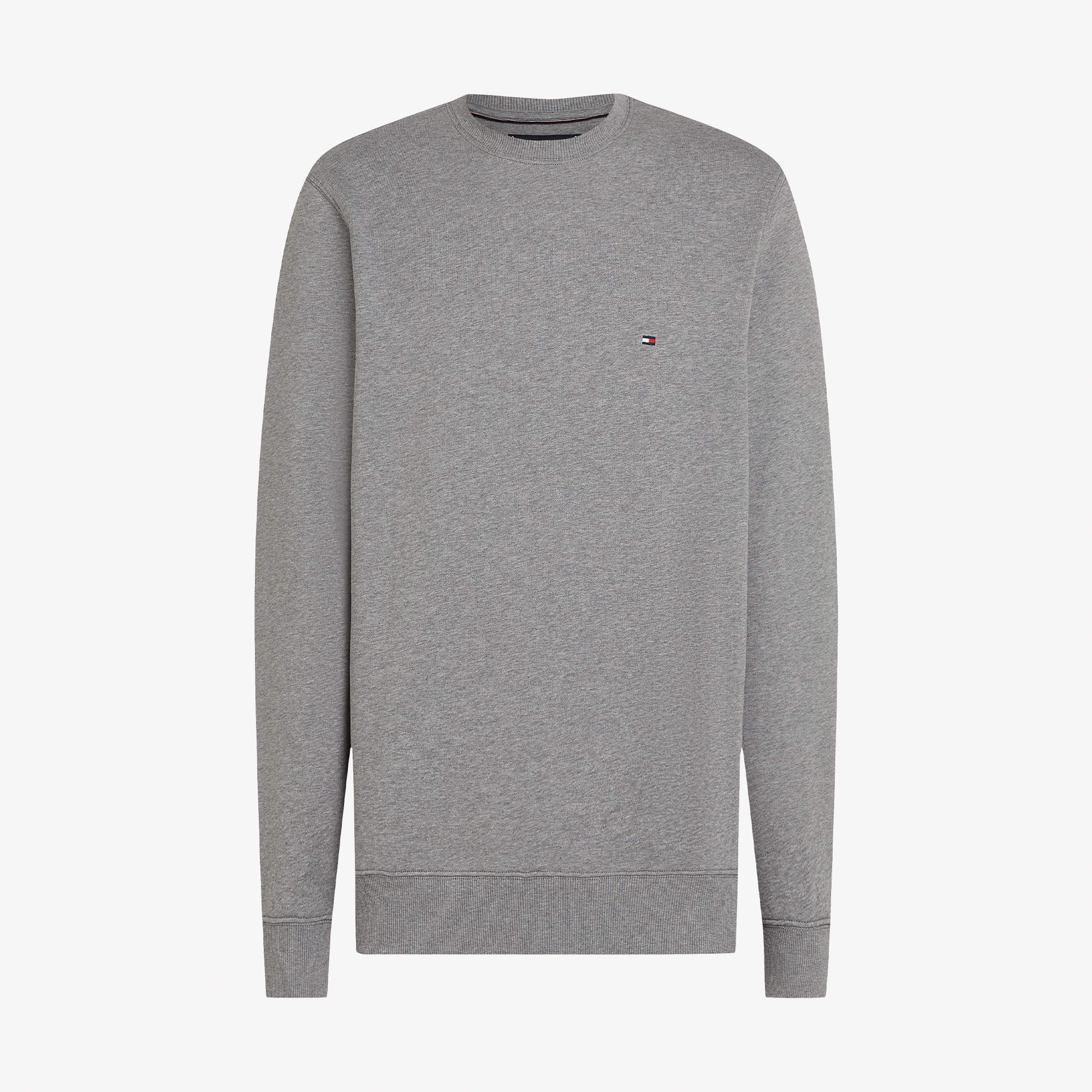 Tommy Hilfiger Essential Terry Crewneck Erkek Gri Sweatshirt