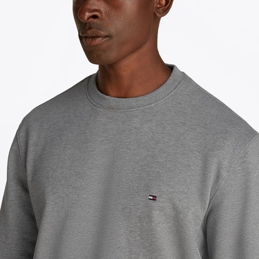  Tommy Hilfiger Essential Terry Crewneck Erkek Gri Sweatshirt
