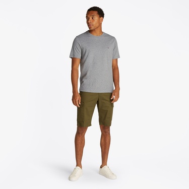  Tommy Hilfiger Essential Reg Fit Heather Erkek Gri T-Shirt