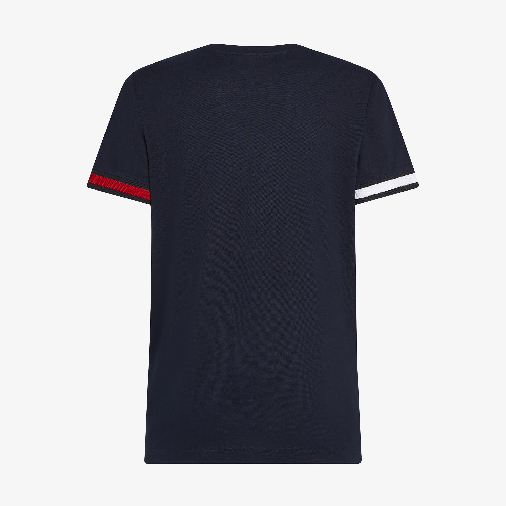 Tommy Hilfiger Global Stripe Flag Cuff Erkek Mavi T-Shirt