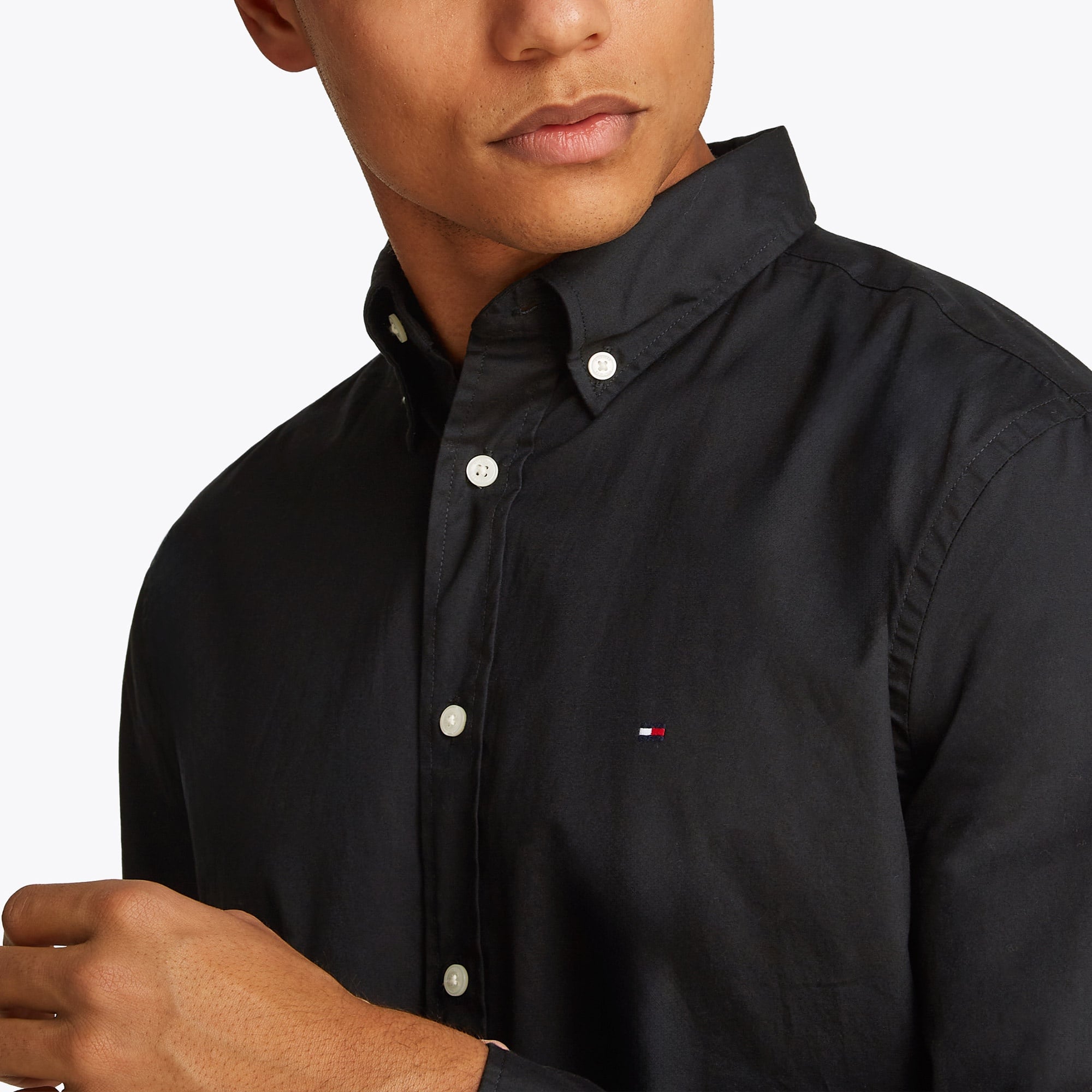 Tommy Hilfiger Erkek Siyah Gömlek