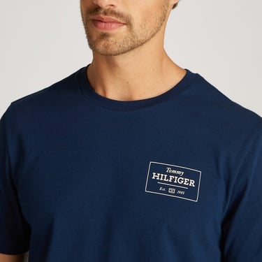  Tommy Hilfiger Monotype Printed Label Erkek Mavi T-Shirt