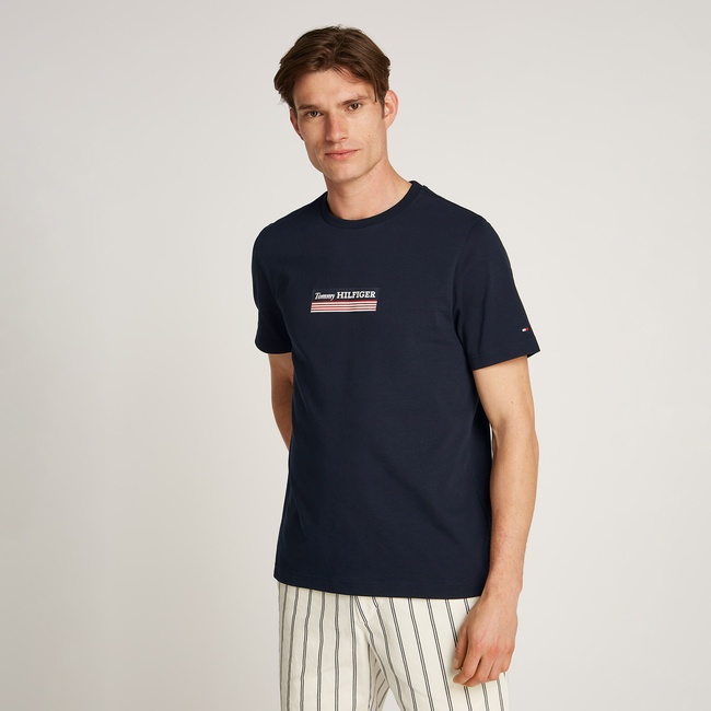  Tommy Hilfiger Box Erkek Mavi T-Shirt