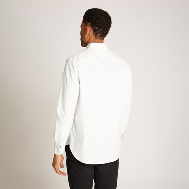  Tommy Hilfiger Gmd Twill Solid Erkek Beyaz Gömlek