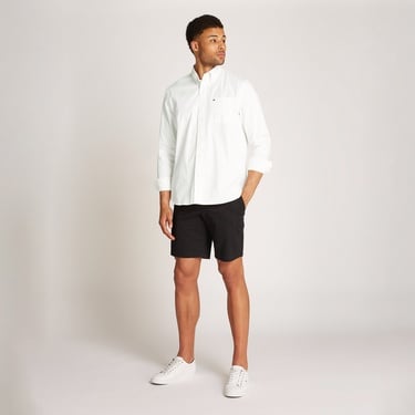  Tommy Hilfiger Gmd Twill Solid Erkek Beyaz Gömlek