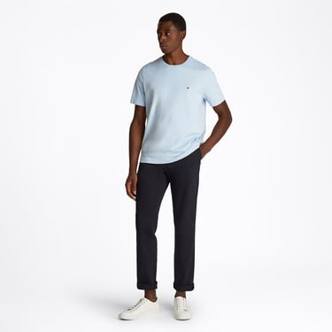  Tommy Hilfiger Ess Seasonal Reg Fit Solid Erkek Mavi T-Shirt