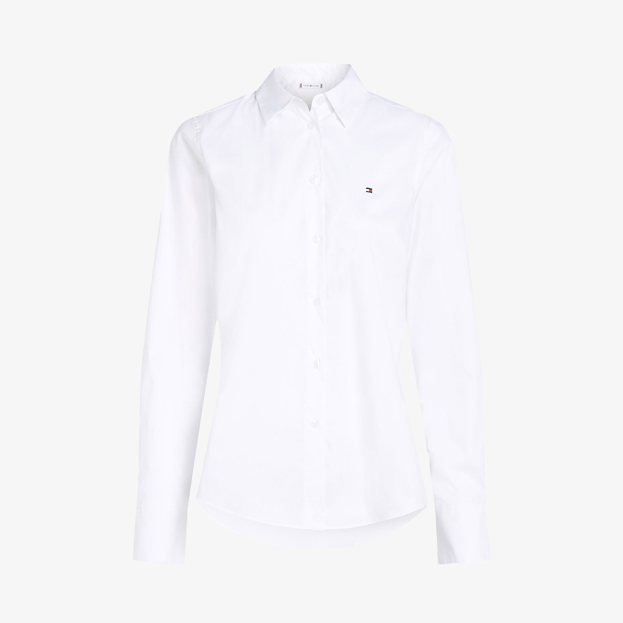 Tommy Hilfiger Ess Poplin Regular Kadın Beyaz Gömlek