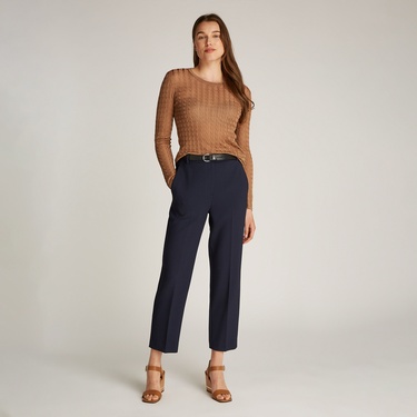  Tommy Hilfiger Punto Slim Straight Kadın Lacivert Pantolon