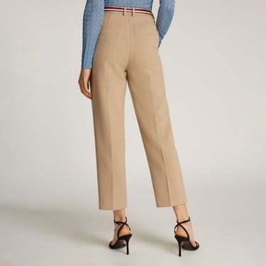  Tommy Hilfiger Punto Slim Straight Kadın Bej Pantolon