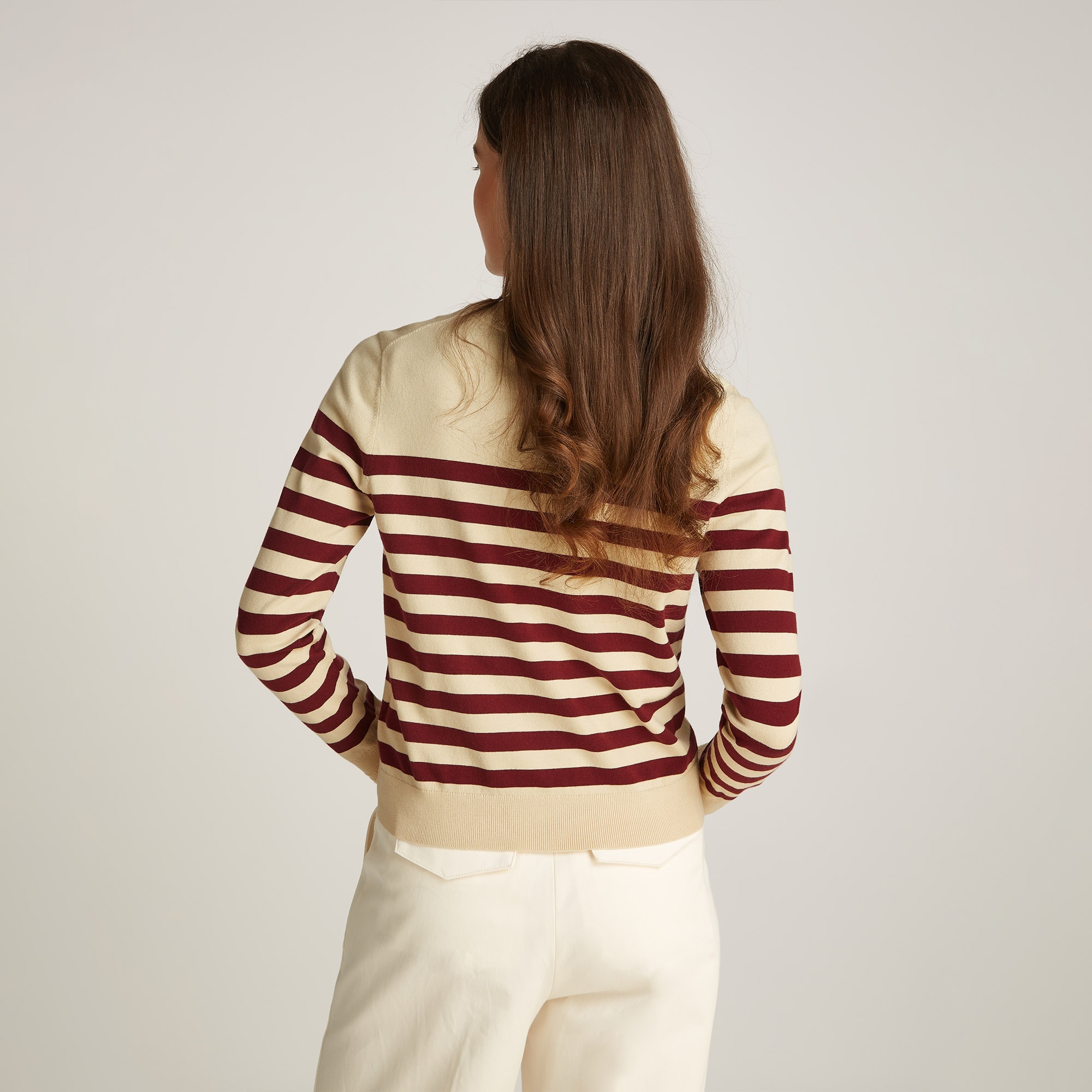 Tommy Hilfiger Co Jersey Stitch C-Nk Cardi Kadın Beyaz Kazak