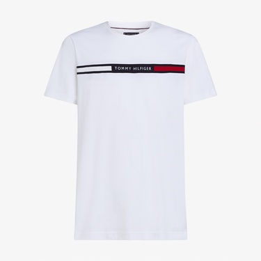  Tommy Hilfiger Chest Insert Erkek Beyaz T-Shirt