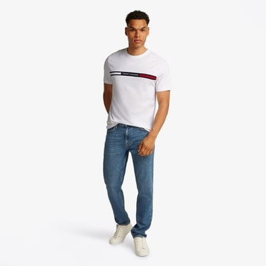  Tommy Hilfiger Chest Insert Erkek Beyaz T-Shirt